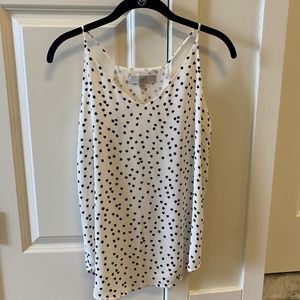 LOFT White Tank with Black Stars